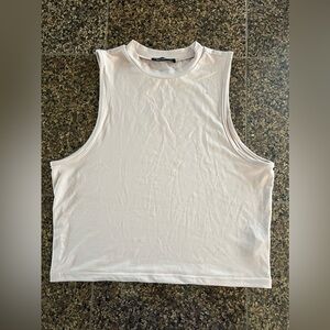 Women’s plus cream colored crop top. Size 1X